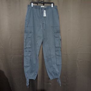 Abercrombie & Fitch Garment Dyed Women's Cargo Paratrooper Pants L Grunge NWT